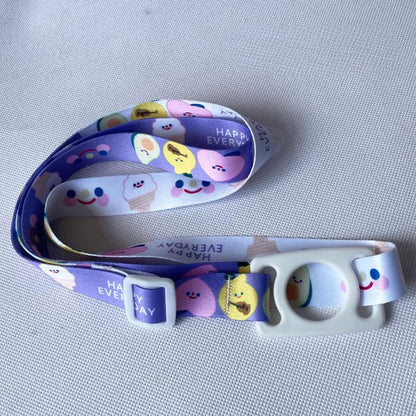 Adjustable Water Bottle Lanyard with Flexible Silicone Ring