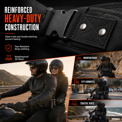 🏍️ Motorcycle Passenger Grip Belt – Adjustable Waist Strap with Dual Handles