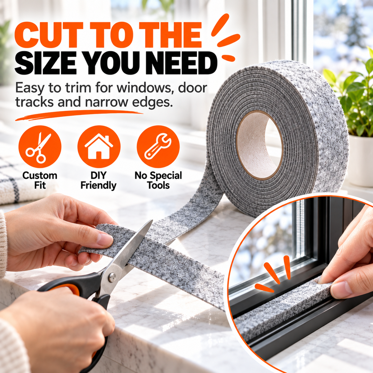 💧 Self-Adhesive Window Condensation Absorbent Felt Strip – Cut to Fit