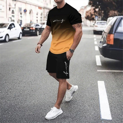 💥 50% OFF FLASH SALE! 🌈Men‘s Gradient 2-Piece Set 💨【Limited Time】