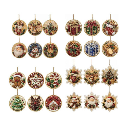 Best-selling mixed Christmas diamond painting ornament bundle, 24 pieces