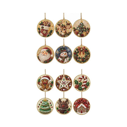 Christmas snowman and bakery ornament bundle, 12 pieces