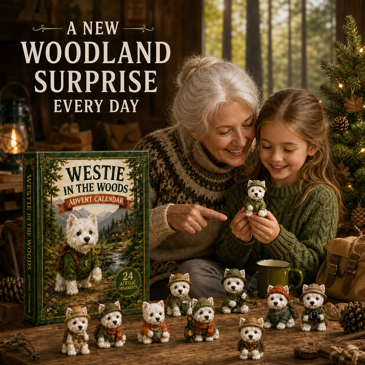 CHRISMAST KICKOFF 48% OFF - Westie In The Woods Advent Calendar 2026 - 24-Day Festive Countdown - Gift For Dog Lovers