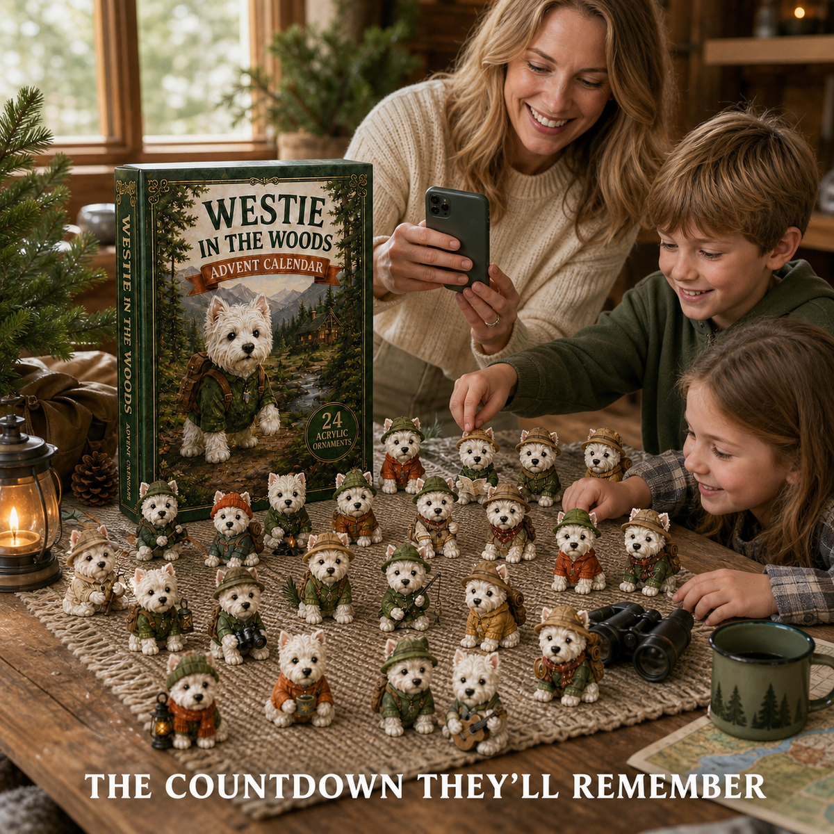 Family sharing the Westie Christmas countdown